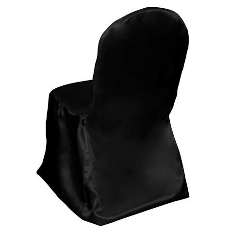 Black Satin Banquet Chair Covers