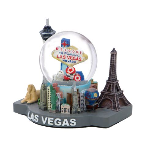 Mini Las Vegas Snow Globe Skyline Replica