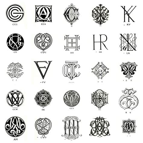 Antique Monogram Gallery | Monogram logo letters, Monogram logo design ...