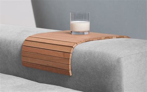 Detray: Rollable, Flexible Wooden Armchair Tray - Tuvie Design