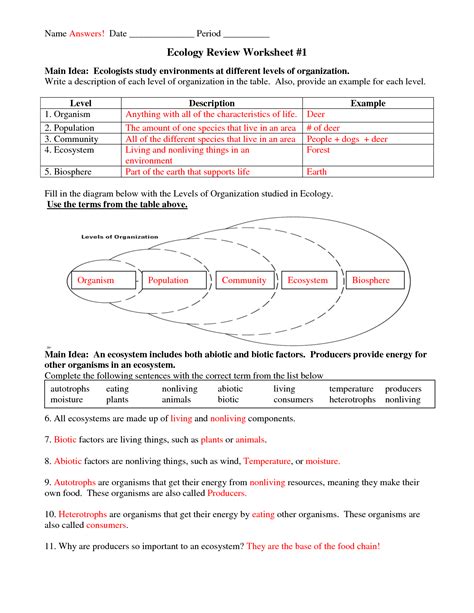 Excel 10th Grade Science Worksheets 10th Grade Earth Science ...