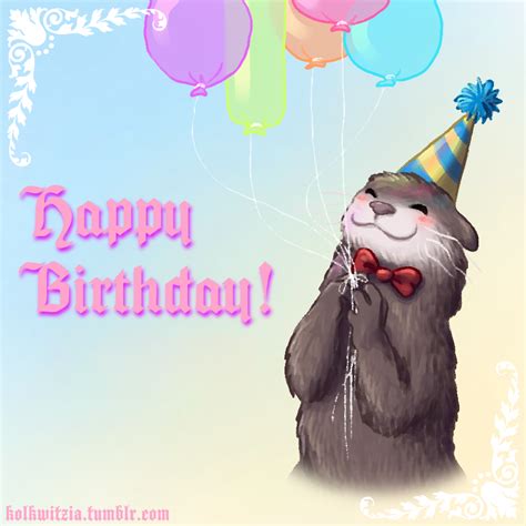 Otter Birthday by Kolkwitzia on DeviantArt