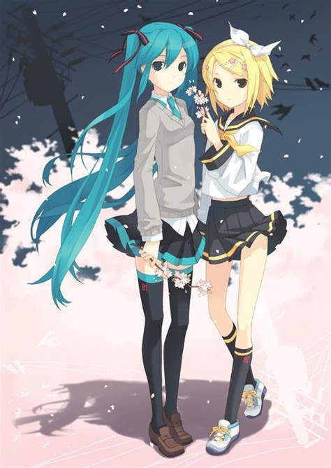 Hatsune Miku and Kagamine Rin - Hatsune Miku Photo (39286395) - Fanpop