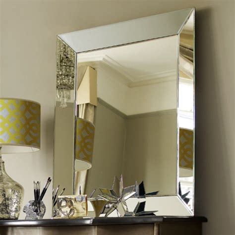 Bevelled Edge Mirror | Beveled edge mirror, Mirror wall decor, Above ...