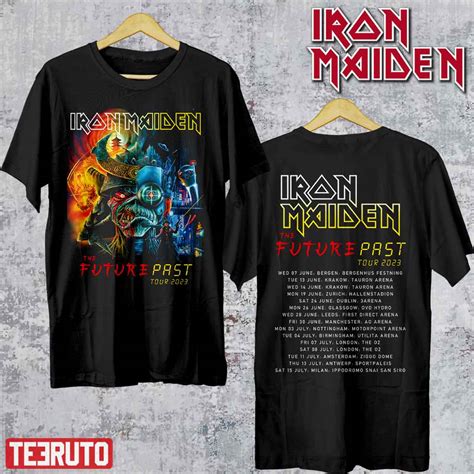 Iron Maiden Band The Future Past Tour 2023 Unisex T-Shirt - Teeruto