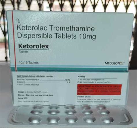 10mg Tablet Ketorolac Tromethamine at Best Price in Surat | Mecoson Labs Private Limited