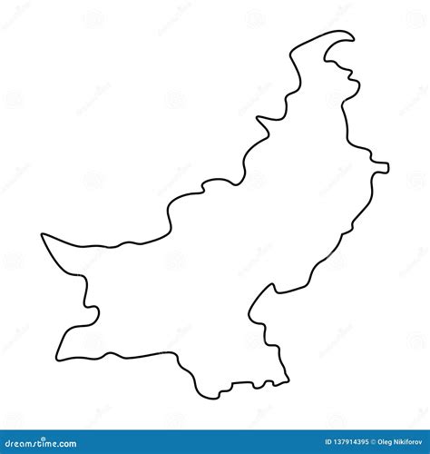 Pakistan Outline Map Stock Photo | CartoonDealer.com #4369962