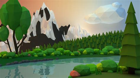 Low poly landscape by ZePink on DeviantArt