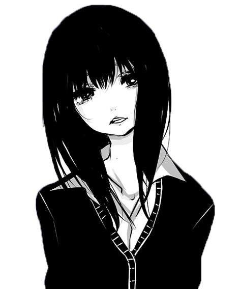 Anime PNG Black And White Transparent Anime Black And White.PNG Images. | PlusPNG