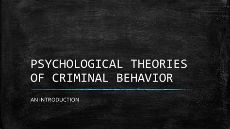 Psychological theories of crime: criminal behavior - Collegeworkguide