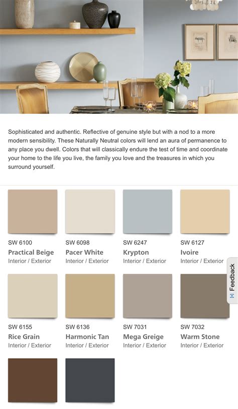 Sherwin Williams Naturally Neutral Collection 2019 | Neutral colors, Neutral, Modern