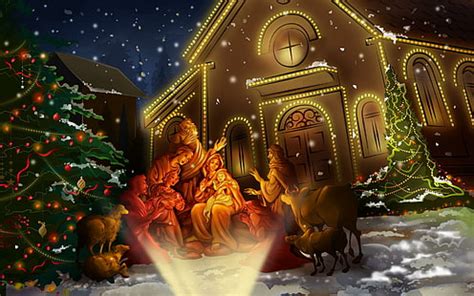 HD wallpaper: Birth Of Jesus, christmas, bible, december, 3d and abstract | Wallpaper Flare