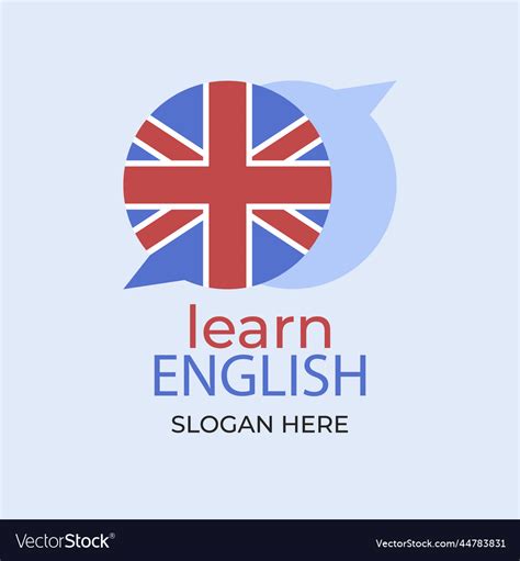 English logo design template Royalty Free Vector Image