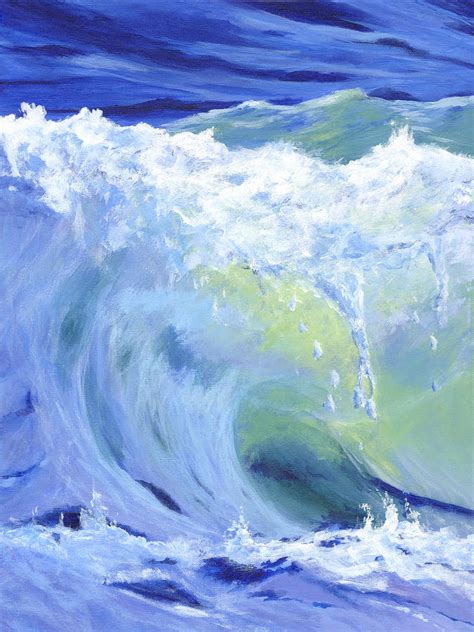 Wave Crest Painting by Donna Tucker