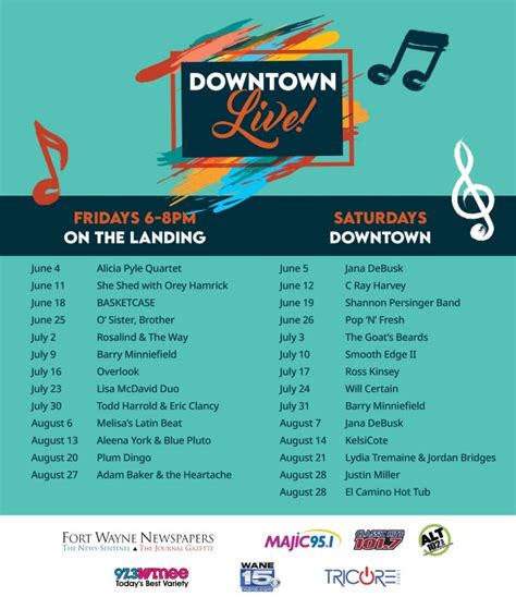 Weekend concerts set in downtown Fort Wayne throughout summer | WANE 15