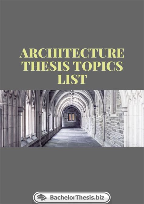 Architecture Thesis Topics List