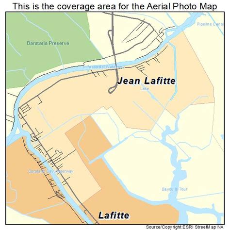 Aerial Photography Map of Jean Lafitte, LA Louisiana