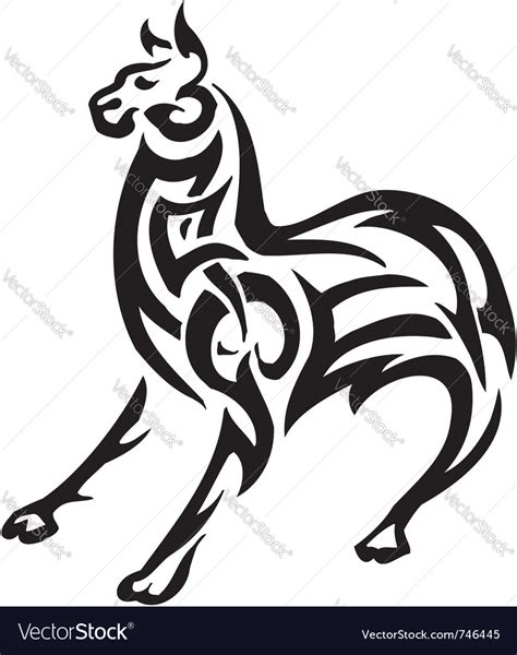 Animal in tribal style Royalty Free Vector Image