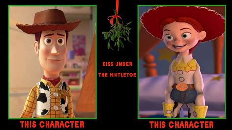 Mistletoe Kiss Woody and Jessie by Nikki1975 on DeviantArt