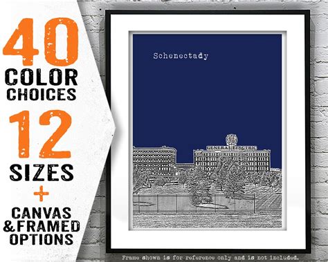 Schenectady New York Skyline Poster Art Print New York Item - Etsy