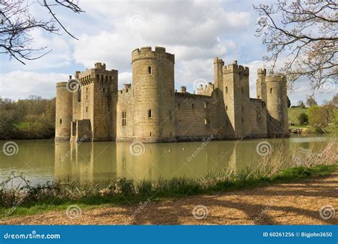 Moated Medieval Castle Fortress Stock Photo - Image of heritage, remains: 60261256