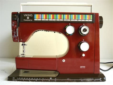 Vintage Red Husqvarna Viking 6460 Sewing Machine