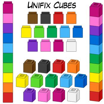 Blank Unifix Cubes Clipart