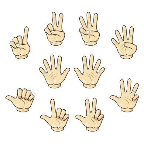 Premium Vector | Counting with fingers hand