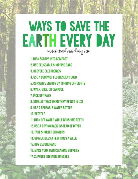 20+ Easy Ways to Save the Earth Every Day - Natural Beach Living