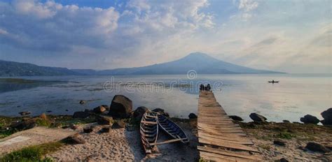 Ranau lake sumatera stock image. Image of horizon, cloud - 259423425