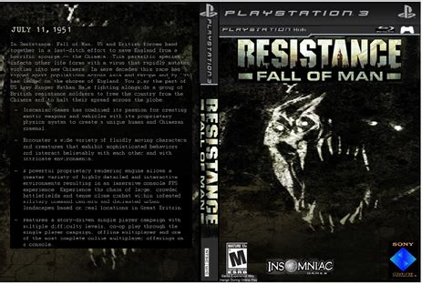 Resistance: Fall of Man PlayStation 3 Box Art Cover by mozinaa.09