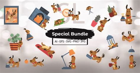 Dog Activities at Home Bundle Bundle · Creative Fabrica