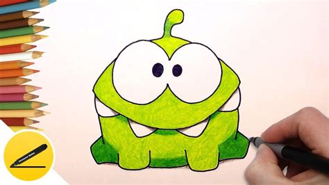 How to Draw Om Nom Step by Step Easy (Cut the Rope) - YouTube