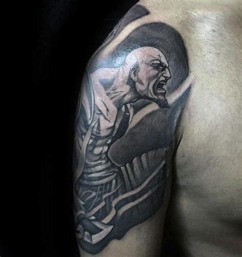 30 Kratos Tattoo Designs For Men - God Of War Ink Ideas