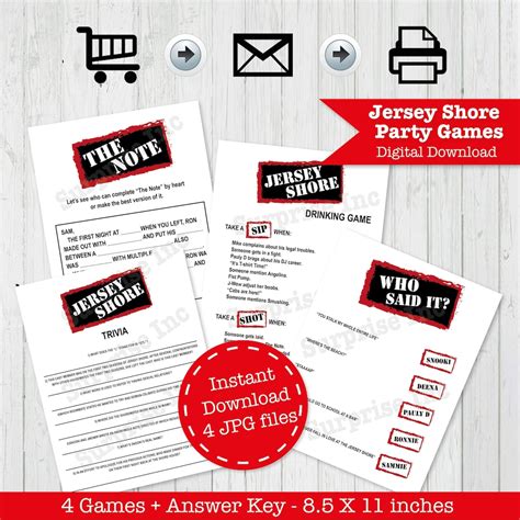 Jersey Shore Party Games Printable Bundle Jersey Shore Inspired ...