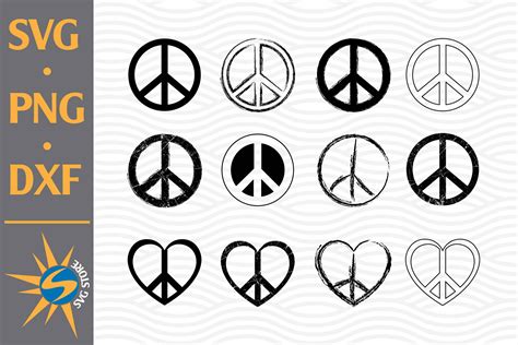 Peace Sign, Heart Peace Sign Grafik Von SVGStoreShop · Creative Fabrica