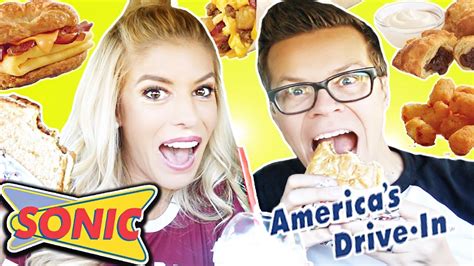 TRYING SONIC BREAKFAST AT THEIR DRIVE-IN! - YouTube