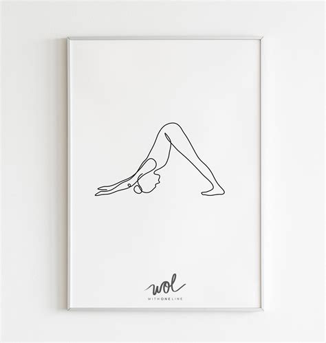 Printable Yoga Art Set of 6 Prints Yoga Poses Gift Ideas | Etsy