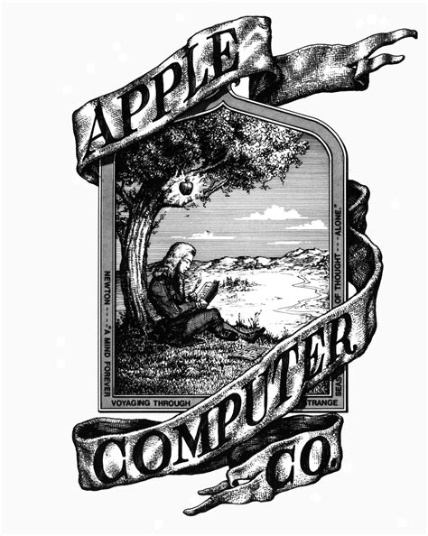 Apple 1st logo by ghigo1972 on DeviantArt | Logo apple, Design graphique, Isaac newton