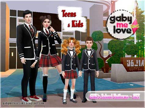 GML's School Uniforms ~ SET for Children and Teens - The Sims 4 Create ...