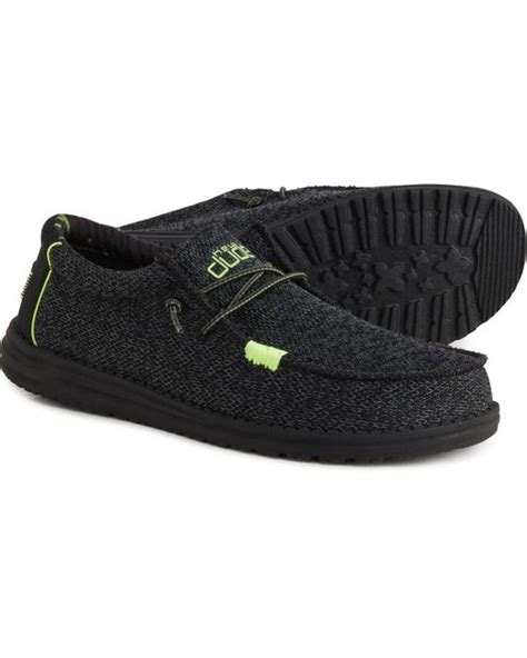 Hey Dude Wally Sox Sneakers in Black for Men | Lyst