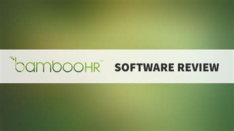 BambooHR Software Demo - YouTube