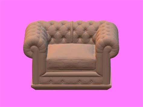 3D STL File Model Interior Decor Armchair 3D Printing Resin - Etsy