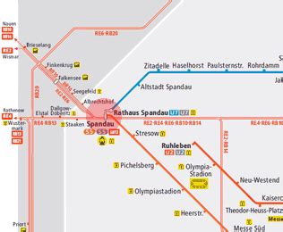 Spandau station map - Berlin S-Bahn U-Bahn