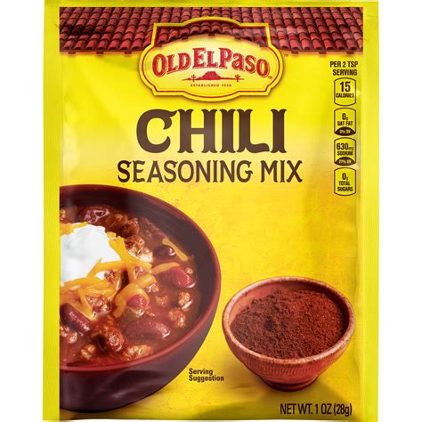 Old El Paso Chili Seasoning Mix, 1 oz Packet - Walmart.com