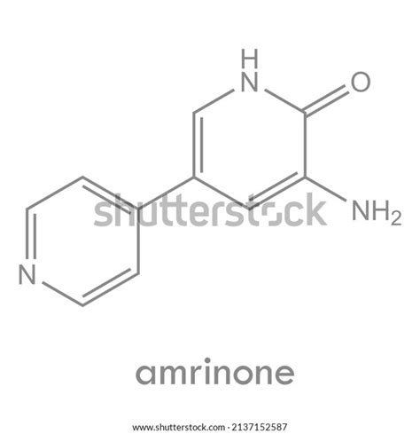 Amrinone Structure Vasodilator Drug Molecule Stock Vector (Royalty Free ...