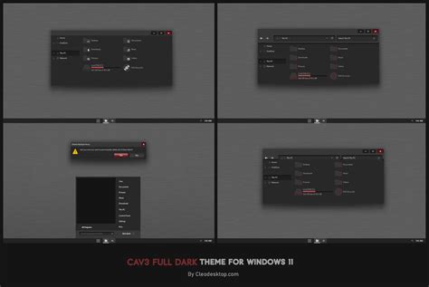 Cav3 Full Dark Theme For Windows 11 - Cleodesktop