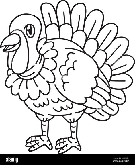 Turkey Coloring Page Isolated for Kids Stock Vector Image & Art - Alamy