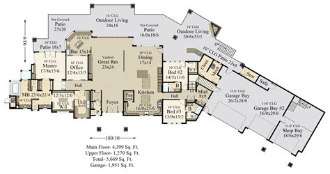 Samurai House Plan | Luxury View Lot Angled and Lavish 4-CarHouse Home Design - M-5669