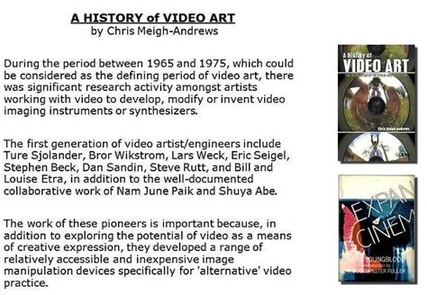 THE COMPLETE INTERNATIONAL VIDEO ART HISTORY 2014